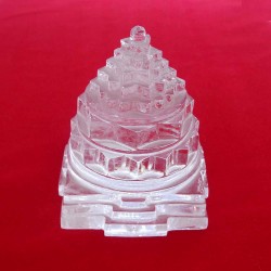 Lab Tested 178.000 Gram Natural Crystal Shree Yantra | Sphatik Shri Yantra | Shree Maha Laxmi Yantra